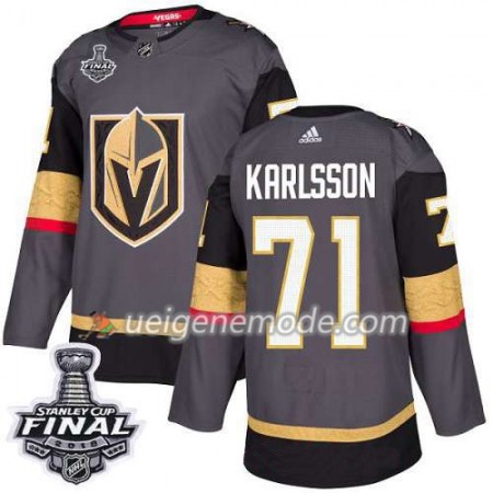 Herren Eishockey Vegas Golden Knights Trikot William Karlsson 71 2018 Stanley Cup Final Patch Adidas Grau Authentic
